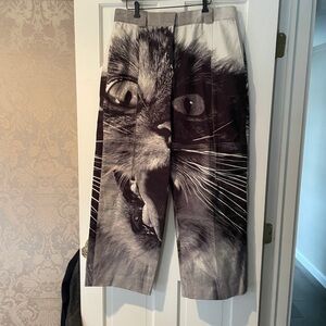 Cat Print Pants Tory Burch 32 14